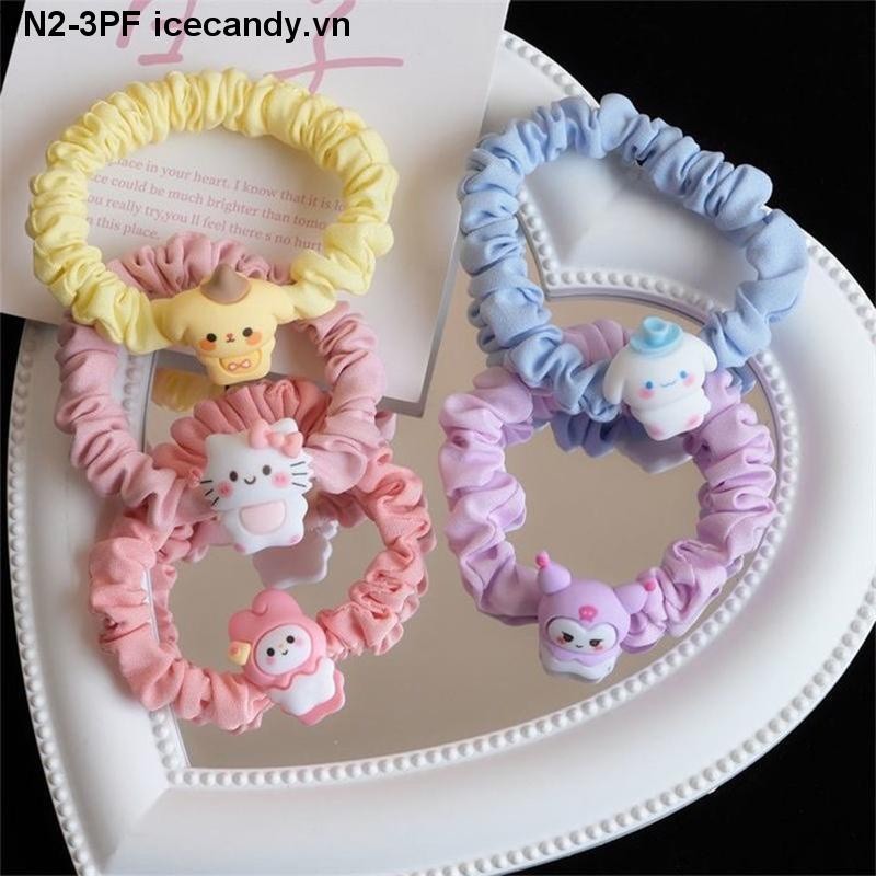 🥟ice🥟Dây Cột Tóc Sanrio Nhỏ Nhắn Hình Cinnamoroll / Cún Con Dễ Thương Ngọt Ngào