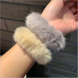 🍯icecandy Dây Cột Tóc Scrunchies Vải Lông Mềm