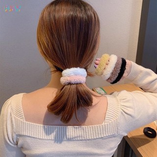 🍯icecandy Dây Cột Tóc Scrunchies Vải Lông Mềm