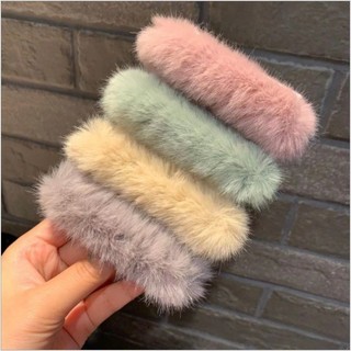 🍯icecandy Dây Cột Tóc Scrunchies Vải Lông Mềm
