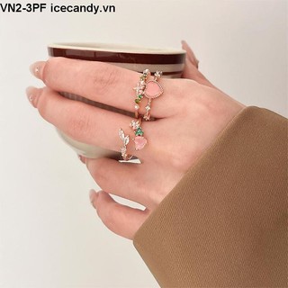 Nhẫn bạc đính đá mắt quỷ thời trang cổ điển cho cặp đôi