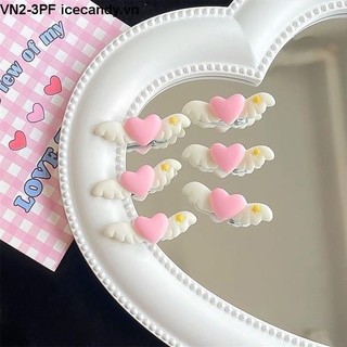 🥟ice🥟Kẹp tóc kiểu đôi cánh trái tim siêu dễ thương