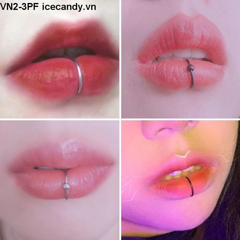 🥟Khuyên kẹp giả môi mũi không cần bấm lỗ titan không gỉ