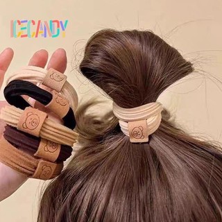 🍯icecandy Dây cột tóc nữ phối tag gấu siêu cute, cột tóc nữ basic