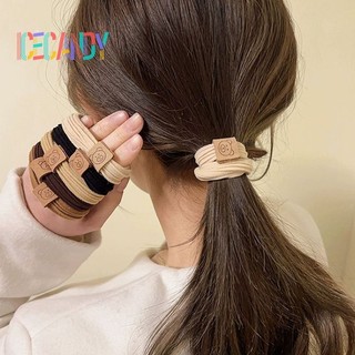 🍯icecandy Dây cột tóc nữ phối tag gấu siêu cute, cột tóc nữ basic
