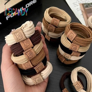 🍯icecandy Dây cột tóc nữ phối tag gấu siêu cute, cột tóc nữ basic