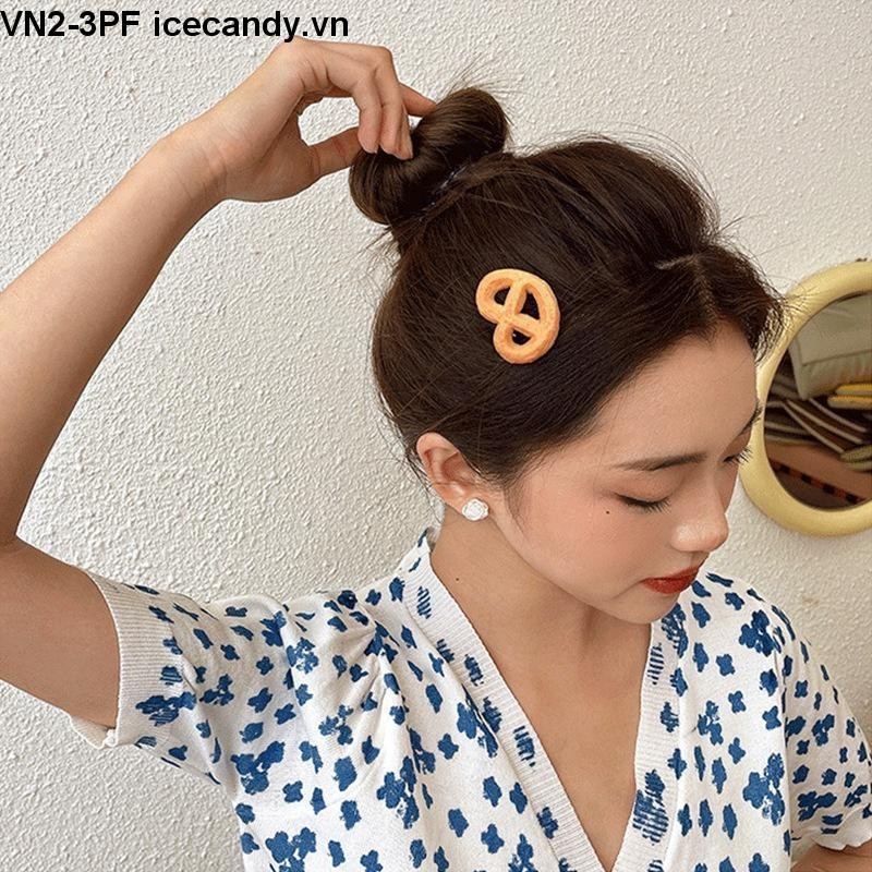 🥟ice🥟Kẹp Tóc Hình Bánh Quy Dễ Thương Ngộ Nghĩnh