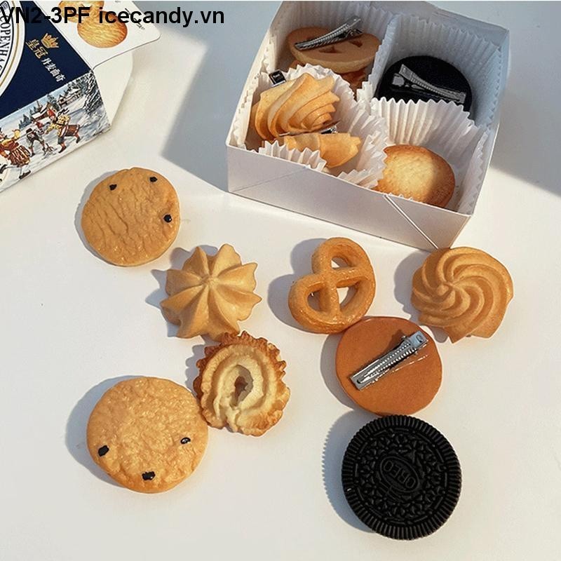 🥟ice🥟Kẹp Tóc Hình Bánh Quy Dễ Thương Ngộ Nghĩnh