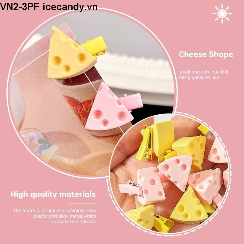 🥟ice🥟Kẹp Tóc Hình Phô Mai Bằng Nhôm Đáng Yêu Mùa Hè Cho Nữ 1 Cái
