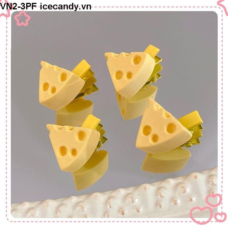 🥟ice🥟Kẹp Tóc Hình Phô Mai Bằng Nhôm Đáng Yêu Mùa Hè Cho Nữ 1 Cái