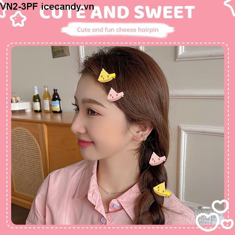 🥟ice🥟Kẹp Tóc Hình Phô Mai Bằng Nhôm Đáng Yêu Mùa Hè Cho Nữ 1 Cái
