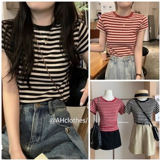 (Sẵn) [A7774] ÁO PHÔNG KẺ BASIC metwo.dearu - Áo thun kẻ ngang QC cổ tròn basic form vừa dày dặn ulzzang Hàn Quốc