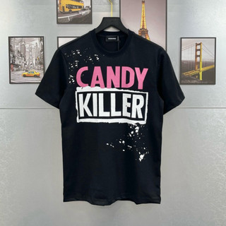 1 Áo phông nam nữ Premium Cotton DSQ in chữ Candy Killer vảy sơn loang cổ bo dày dặn boy phố thoitranghottrend 2024 89 2