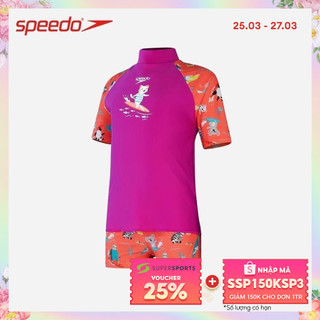  Bộ đồ bơi chống nắng bé gái Speedo Digi Rash Top - 8-1188215154