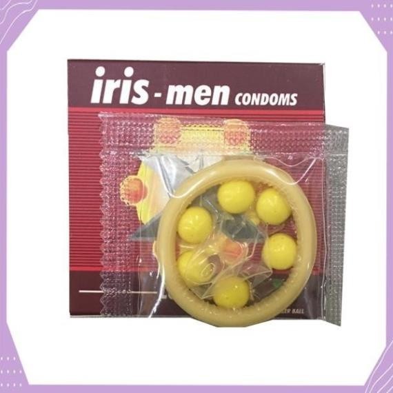 Combo 5c Bao cao su Bi gai Irismen Bcs 6 hạt bi SILICON to cực mềm Kéo dài quan hệ  Codomi