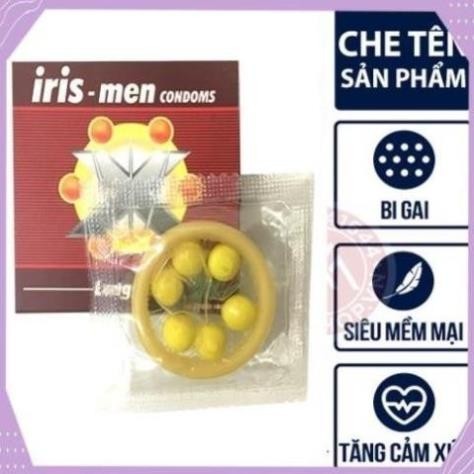 Combo 5c Bao cao su Bi gai Irismen Bcs 6 hạt bi SILICON to cực mềm Kéo dài quan hệ  Codomi