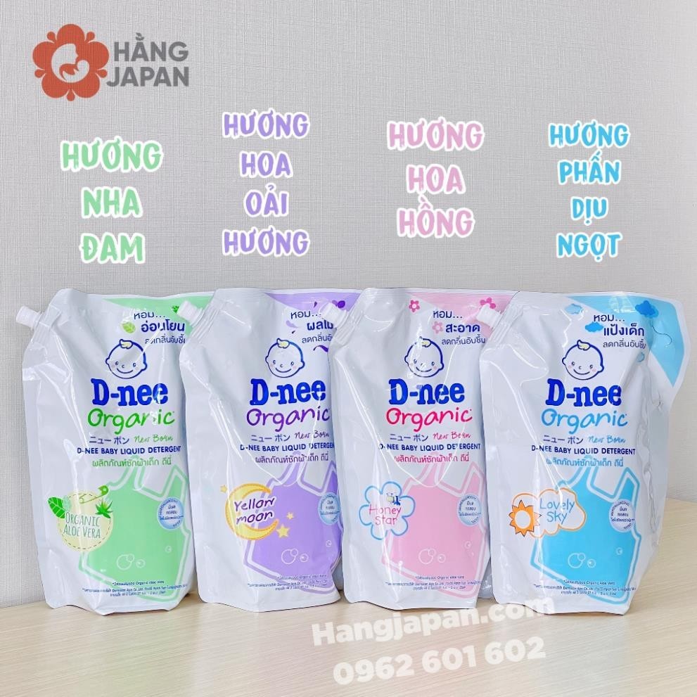 Túi nước giặt DNEE THÁI organic cho bé từ sơ sinh nhiều màu,....1400ml