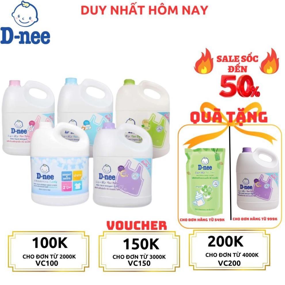 Nước giặt quần áo em bé Dnee 3000ml 1400ml