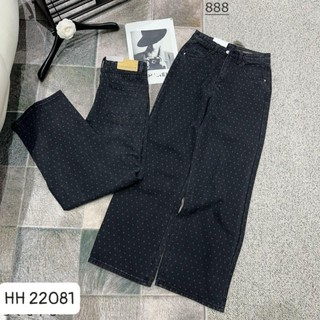 Quần jeans suông chấm bi hàng QCL1