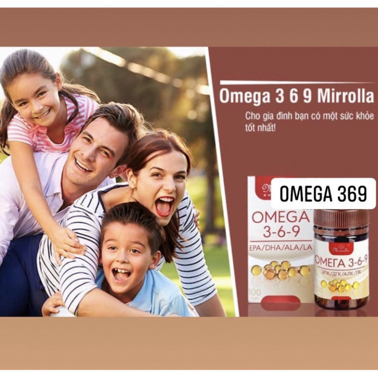 Chính hãng Viên Uống Omega 369 Mirrolla 100 Viên Nga