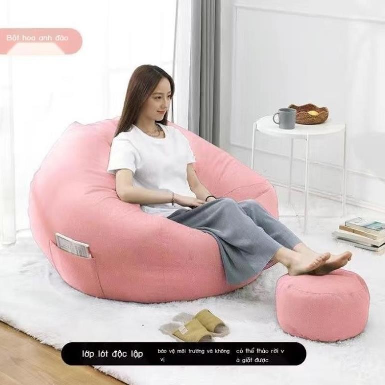 (Sẵn hàng)Ghế lười hạt xốp 3ii Home hình trái lê chống thấm chất liệu sử dụng cao cấp/HEALHOMES