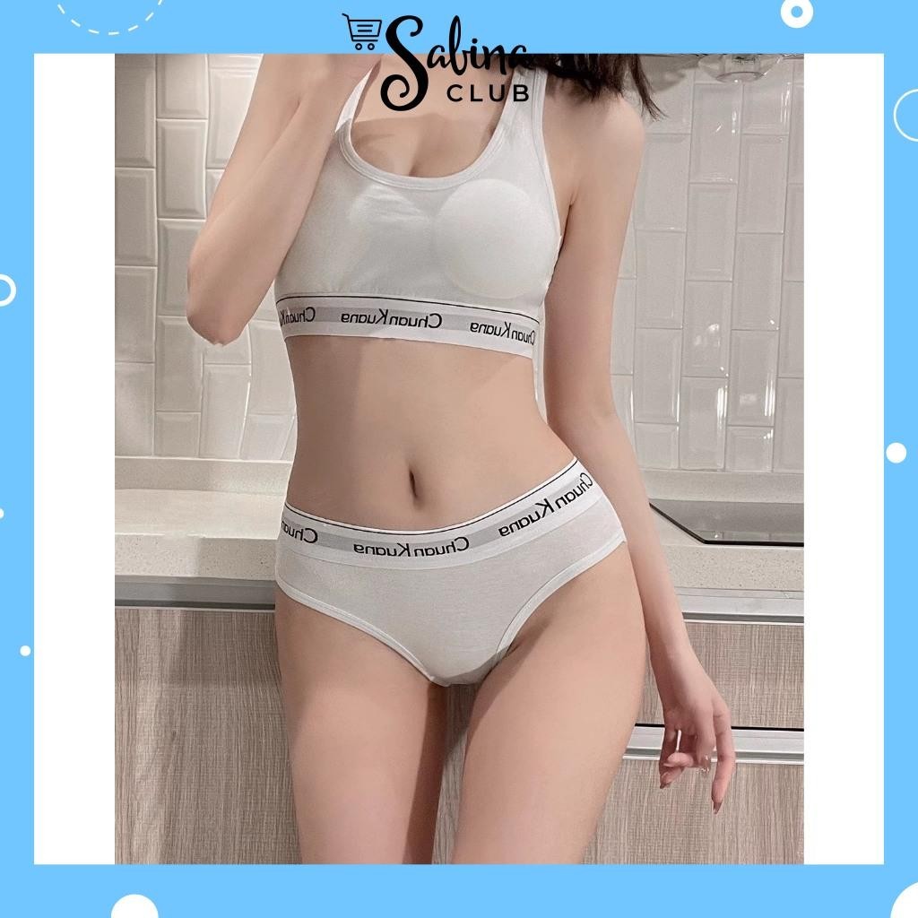 Bộ Đồ Lót Nữ Đi Biển, Bộ Đồ Lót Cao Cấp Set Đồ Lót Nữ Phong Cách Thể Thao Viền Rộng Có Mút Ngực Mã 2