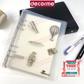 Sổ còng A5 6 còng bìa sổ còng binder giấy refill full set sổ A5 vpp Decorme