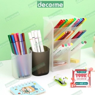 Ống đựng bút DecorMe nhựa nhám đựng bút, ống cắm bút đa năng tiện lợi decor bàn học