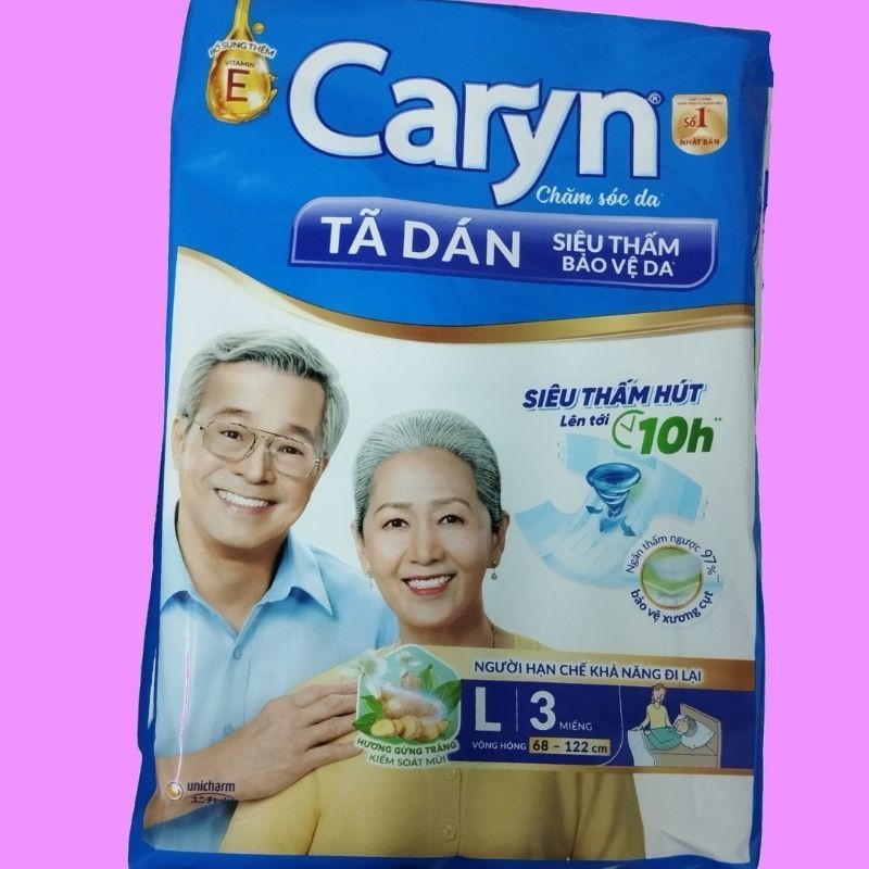 1 gói Tã dán caryn  size L 3 miếng
