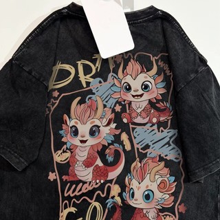 Áo thun đen wash cổ tròn nữ  local brand Salmo áo phông form rộng unisex 100% cotton Y0702