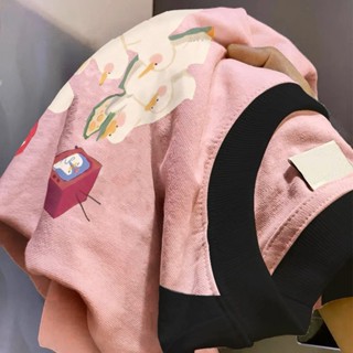 Áo phông nữ đen hồng Raglan local brand SALMO áo thun form rộng cute unisex outerity 100% cotton Y0836