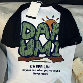 SALMO áo thun local brand Đen và trắng oversize nữ áo phông tay lỡ unisex tee 100%Cotton