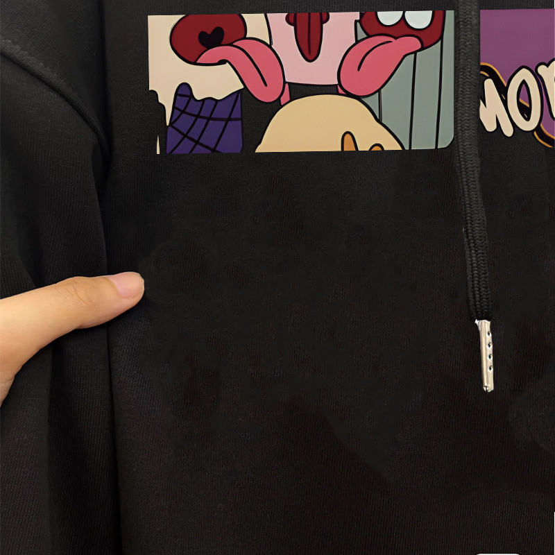 Áo hoodie dài tay đen nữ local brand SALMO vintage áo thu đông unisex 100% cotton