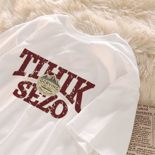 SALMO  áo thun nữ local brand vintage fashion áo phông tay lỡ unisex trắng 100%Cotton