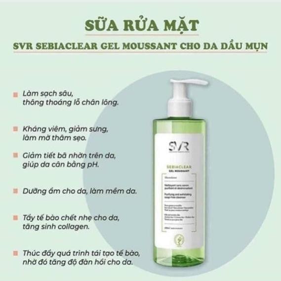 Sữa Rửa Mặt SVR Sebiaclear Dành cho da dầu mụn 400ml