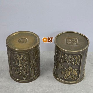 Ống Bút Hoa Văn Bằng đồng