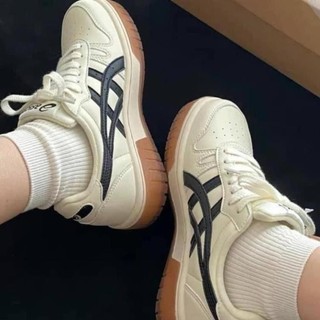 Giày thể thao asics court mz cream black gum nam nữ bản cao cấp, giày đế cao su asics nguyên khối đủ size 36-44