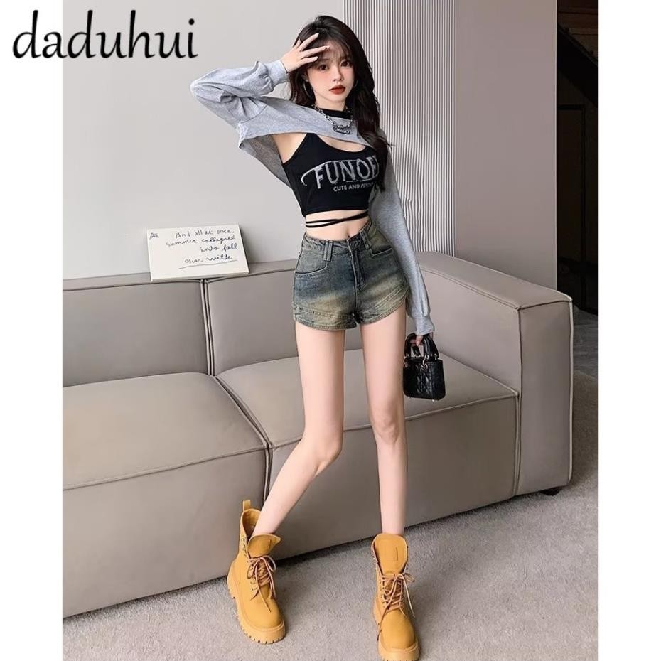 Quần Short Jeans Nữ , Quần Đùi Nữ Chất Liệu Demin Màu Xanh Cổ Điển Đơn Giản L001 | BigBuy360 - bigbuy360.vn