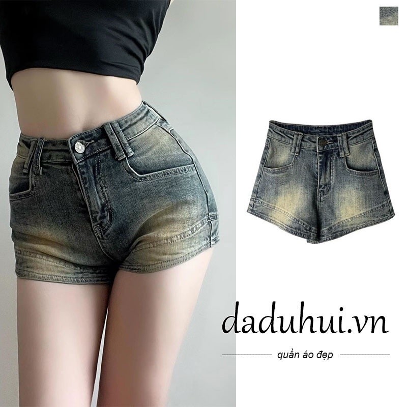 Quần Short Jeans Nữ , Quần Đùi Nữ Chất Liệu Demin Màu Xanh Cổ Điển Đơn Giản L001 | BigBuy360 - bigbuy360.vn
