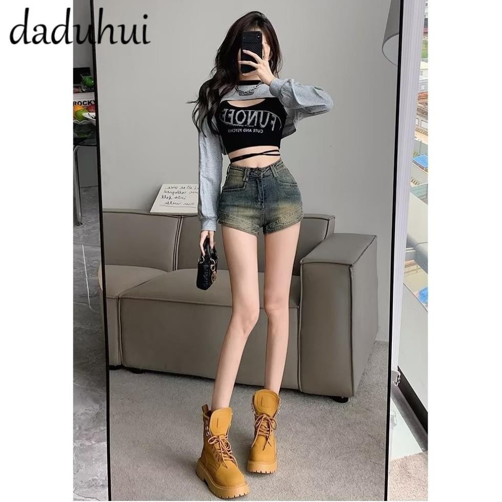 Quần Short Jeans Nữ , Quần Đùi Nữ Chất Liệu Demin Màu Xanh Cổ Điển Đơn Giản L001 | BigBuy360 - bigbuy360.vn
