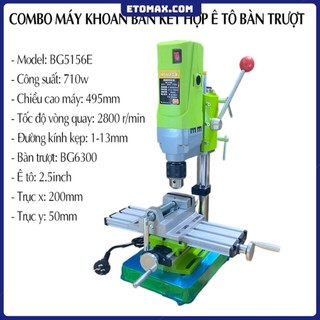 Máy khoan bàn miniQ BG-5156E 710W, Có điều chỉnh tốc độ 6 cấp, động cơ lõi đồng bảo hành 12 tháng
