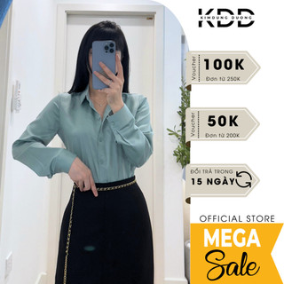 Áo sơ mi cổ Đức lụa trơn KDD phom suông chất liệu lụa thời trang cao cấp hàng thiết kế DA18