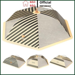 Lồng bàn đậy thức ăn dạng lưới vải gấp gọn tiện lợi