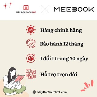 Máy đọc sách Meebook M7 (Tặng bao da, kho sách Sách Chất, ứng dụng Nghiện Đọc)