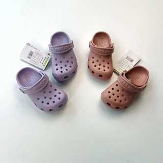 Dép sục Cross trẻ em, giày sục cross màu trơn dòng basic tặng kèm 8 JIBBITZ màu tím hồng