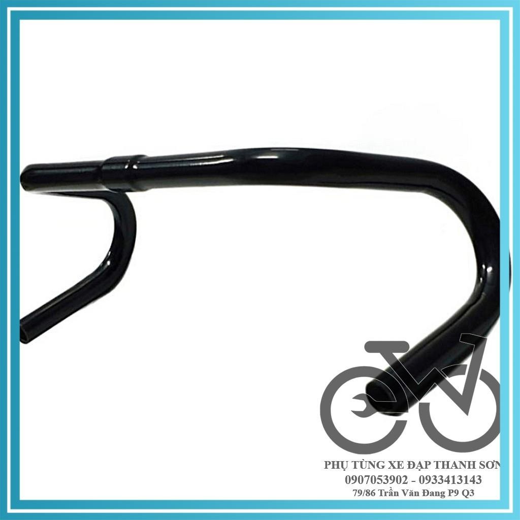  Tay lái xe đạp cong cuộc sừng trâu Fixed Gear ghi đông sừng dê 25.4mm 