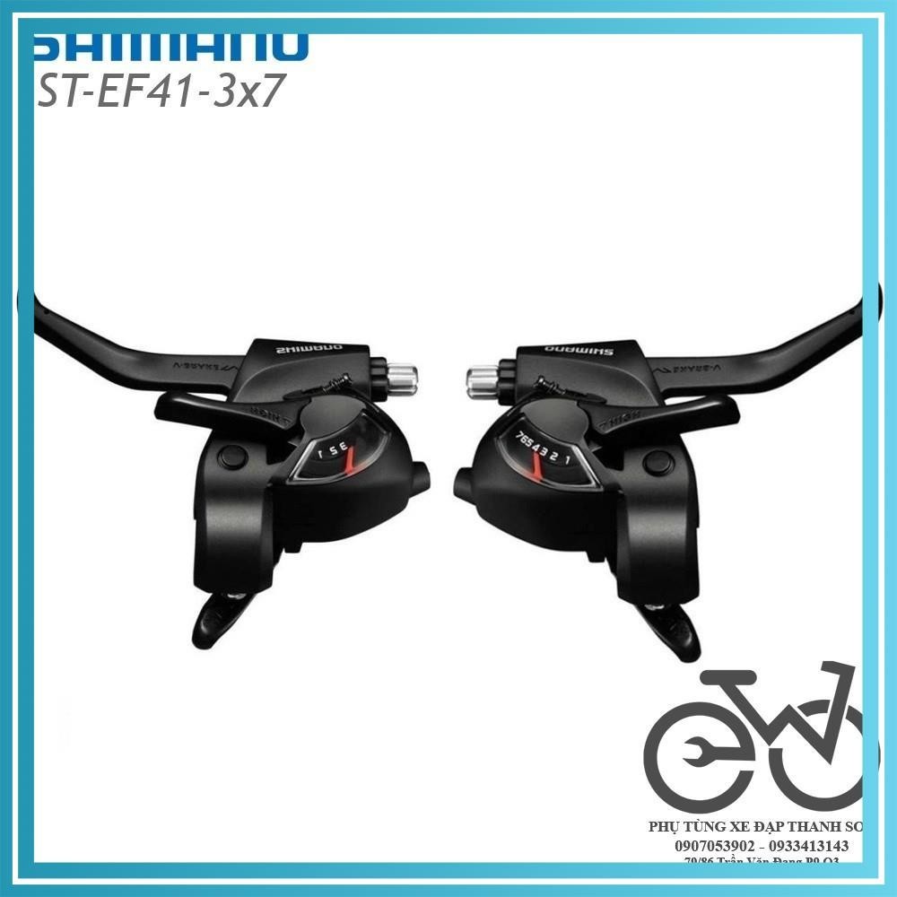 Tay đề xe đạp SHIMANO ST EF41 3x7 Speed - Hàng chính Hãng Shimano
