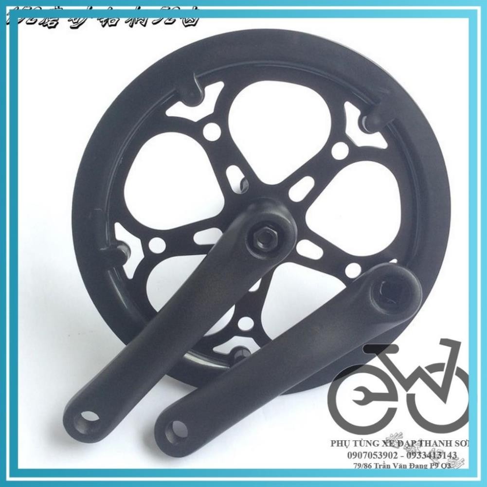 Bộ đùi đĩa xe đạp thể thao 48 + 52 răng 1 tầng