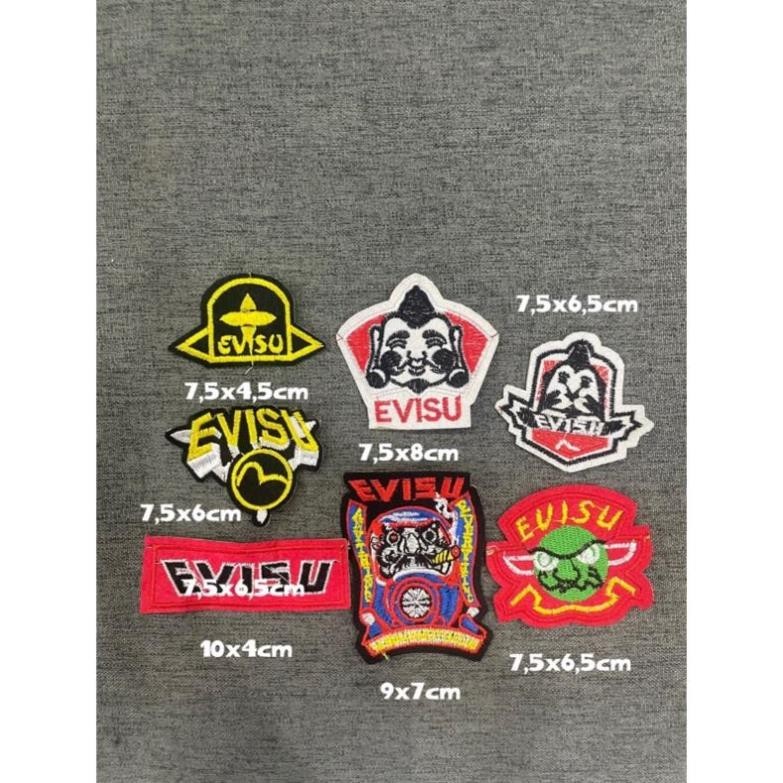 Patch vải ủi nhiệt hình thêu icon evisu