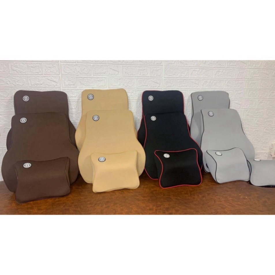 Gối tựa đầu và lưng cao su non để ghế ô tô, văn phòng S039 -  ACCECAR | BigBuy360 - bigbuy360.vn